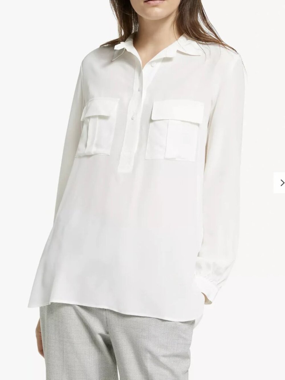 AYR The Popover Utility Blouse with Balloon Sleeves